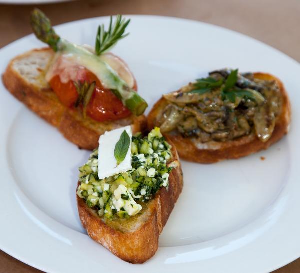 Stunning trio of bruschetta by Market Chef competition winner Lee Vandergeest